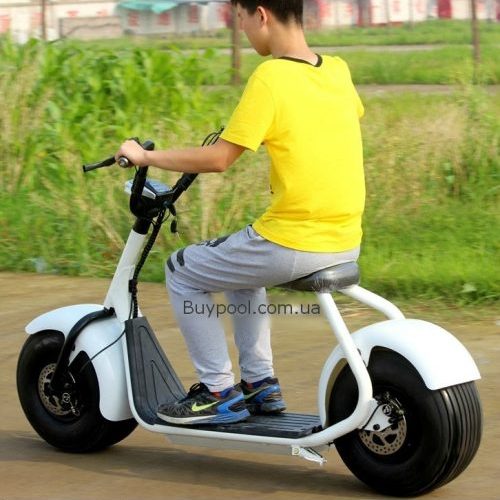 Электробайк BT-SC01-1W, белые крылья