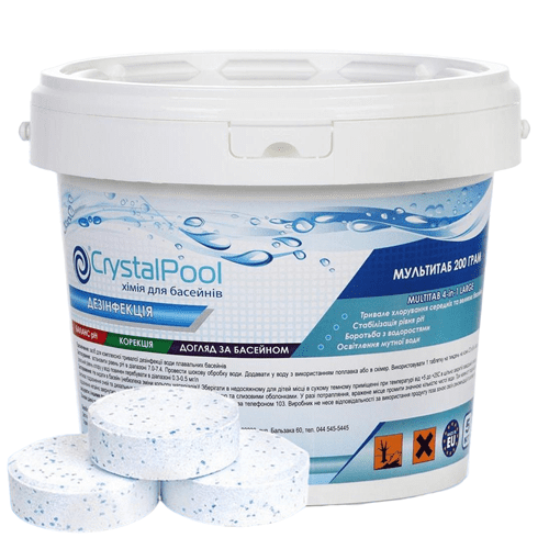Хлорные таблетки Crystal Pool MultiTab 4 в 1