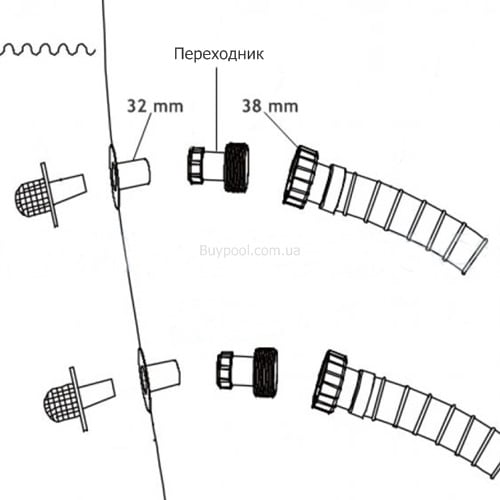 Переходник для шлангов Bestway 58236