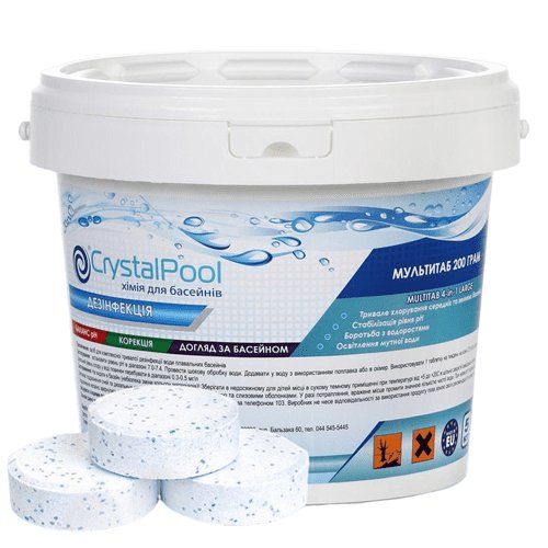 Хлорные таблетки Crystal Pool MultiTab 4 в 1